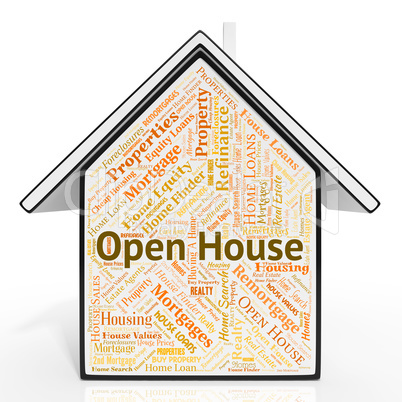 Open House Property Means For Sale And Advertisement