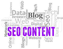 Seo Content Shows Search Engine And Articles