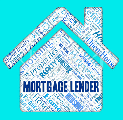 Mortgage Lender Shows Finance Financial And Loan