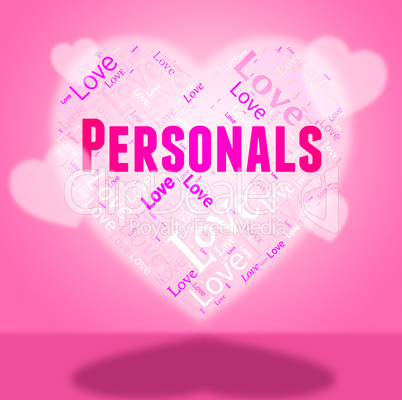 Personals Heart Means In Love And Advertisement
