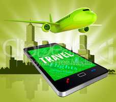 Travel Flights Shows Web Site And Aircraft