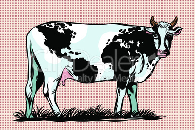 Cow Milk world map pattern on the skin
