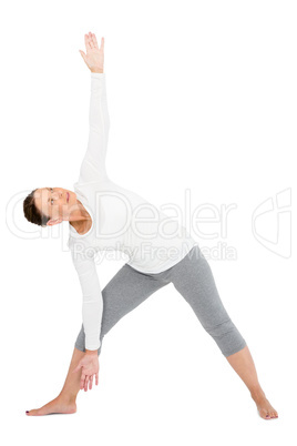 Full length of woman exercising