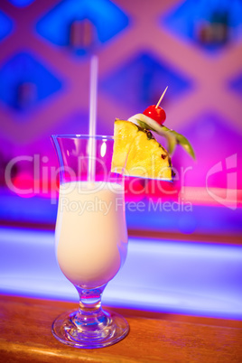 Glass of drink in nightclub