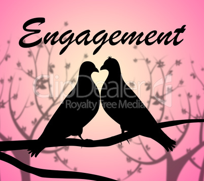 Engagement Doves Shows Couple Engaged And Commitment