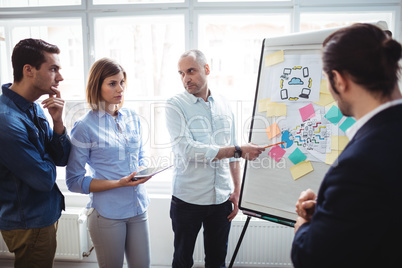 Businessman people with digital tablet discussing in meeting roo