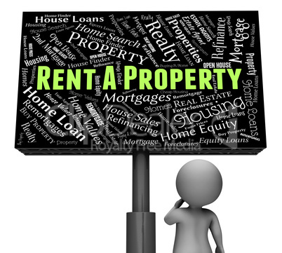 Rent Property Represents Sign Offices And Housing