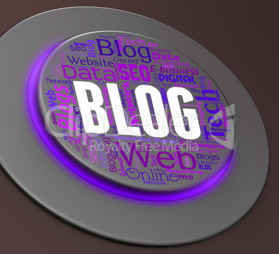 Blog Button Shows Pushbutton Switch And Websites