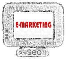 Emarketing Computer Indicates Web Site And Websites