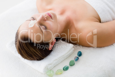 Woman relaxing on massage table