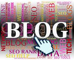 Blog Word Means Web Site And Internet