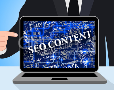 Seo Content Indicates Search Engine And Computer