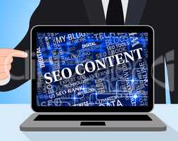 Seo Content Indicates Search Engine And Computer