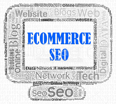 Ecommerce Seo Represents Search Engines And Computer