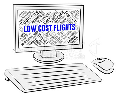 Low Cost Flights Indicates Airplane Aircraft And Fly