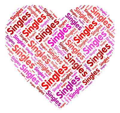 Singles Heart Shows Togetherness Meeting And Relationships