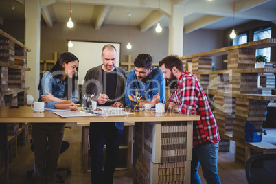 Creative business people discussing in office