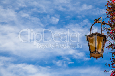 Lantern on a blue sky