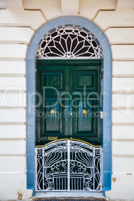 Door with fence