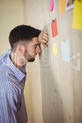 Stressed man in office