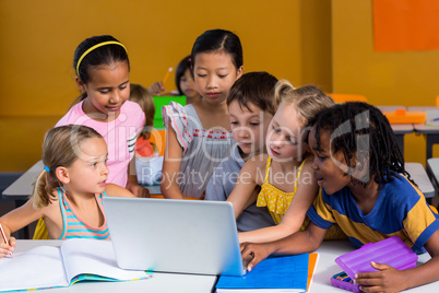 Children using laptop