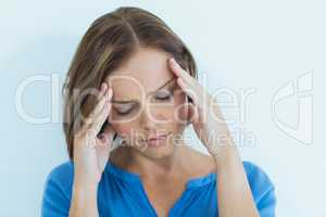 Woman suffering from headache