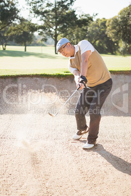 Sportsman playing golf