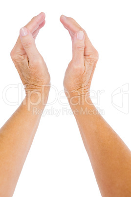 Cropped hand of person