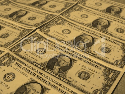 Dollar notes 1 Dollar - vintage