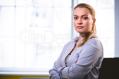 Portrait confident corporate executive at creative office