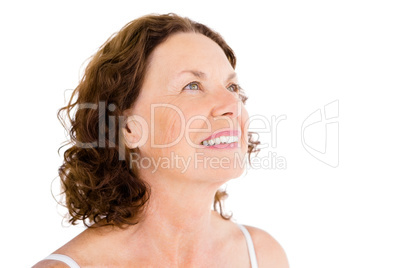 Close-up of happy mature woman