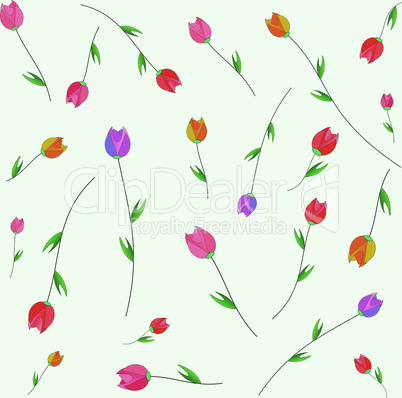 Pattern of tulips.