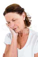 Mature woman having toothache