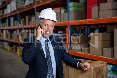 Business man calling on the phone