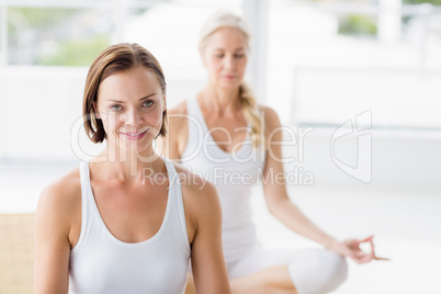 Woman performing yoga