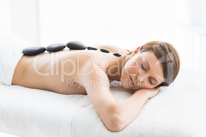 Woman relaxing at spa