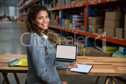 Business woman posing for the camera