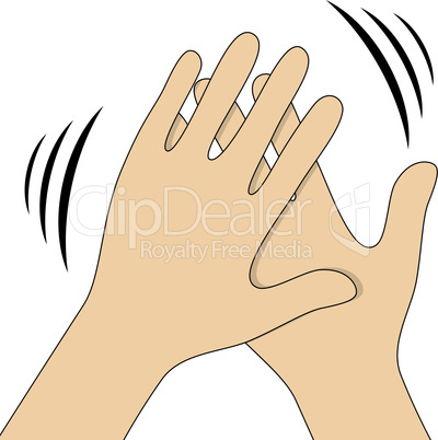 Hands clapping symbol. Vector icons for video, mobile apps, Web sites and print projects.