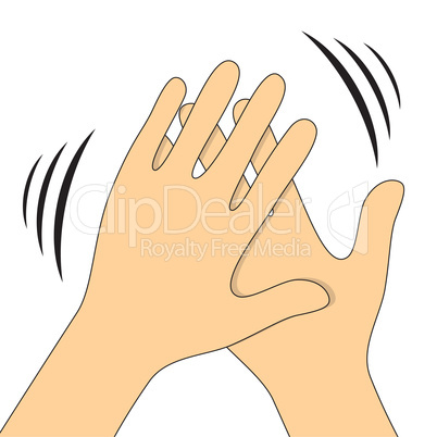 Hands clapping symbol. Vector icons for video, mobile apps, Web sites and print projects.