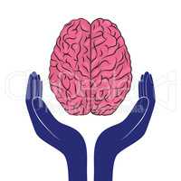 mental health sign vector human brain as concept