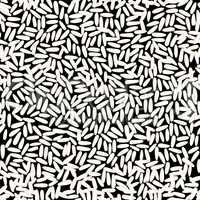 Black and white rice vector abstract seamless pattern