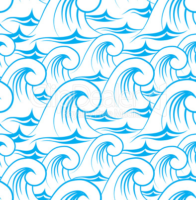 Water wave seamless pattern