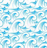 Water wave seamless pattern