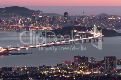 Dusk over San Francisco, as seen from Berkeley Hills