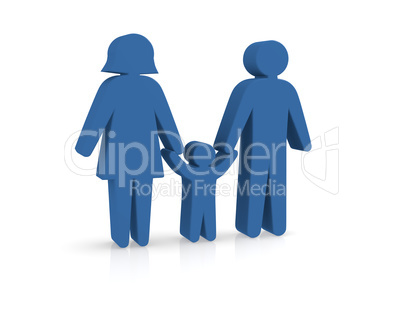 Family concept icon 3d rendering