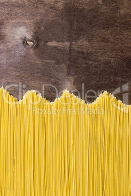 Raw spaghetti noodles