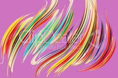 Fractal image: glowing colored stripes and lines.