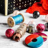 Accessories seamstress and needlework items
