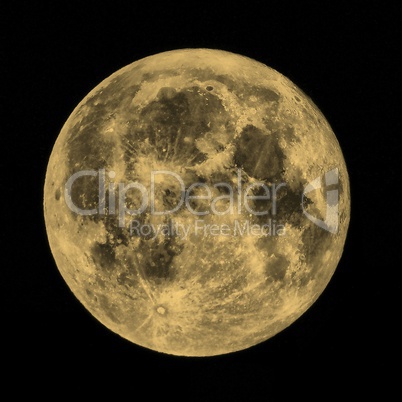 Full moon sepia