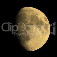 Gibbous moon sepia